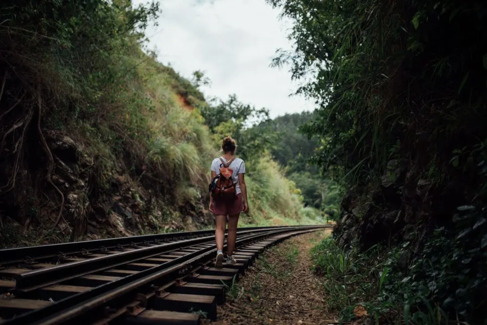 woman pursuing her dreams alone